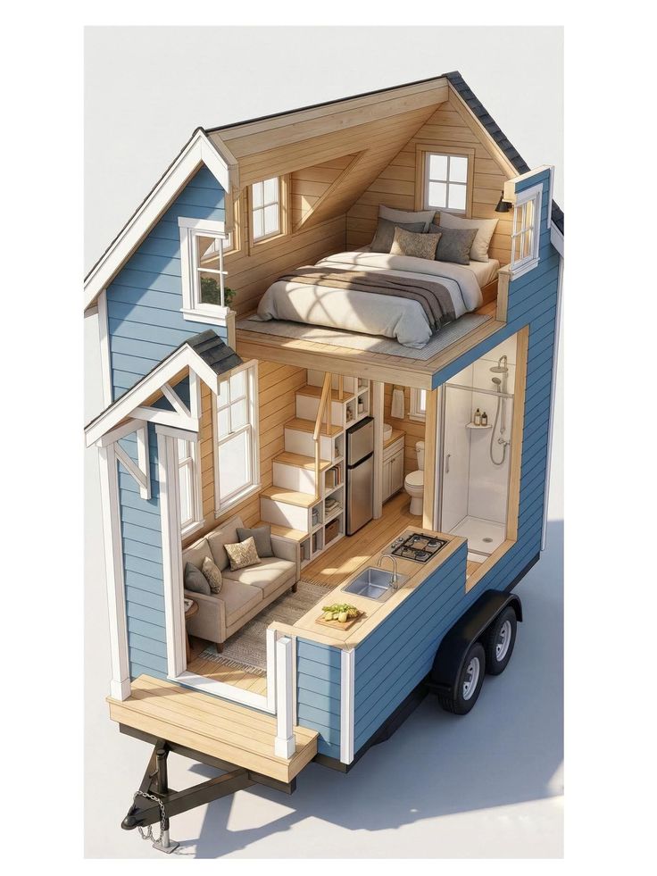 Tiny house ve bungalov konsept görseli 10